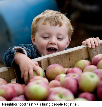 Kid With Apples Caption