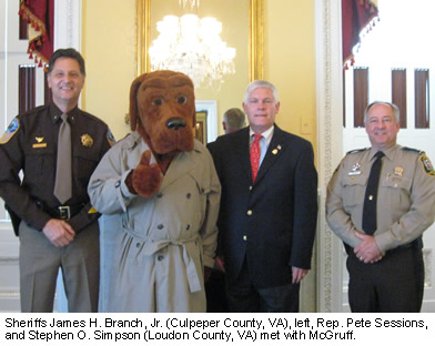 McGruff with Pete Sessions