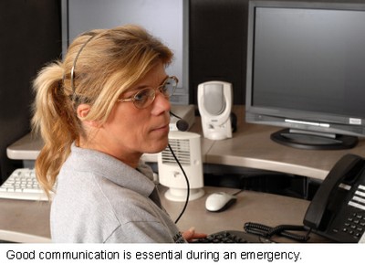 Police Dispatcher with Caption