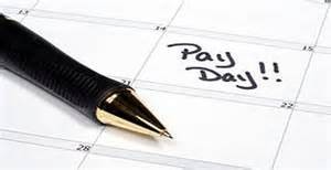 Calendar with "Pay Day"