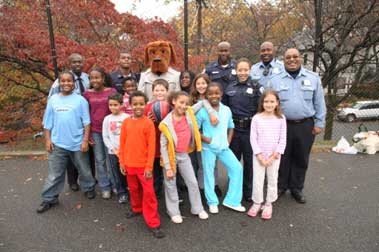 McGruff with Police and Youth