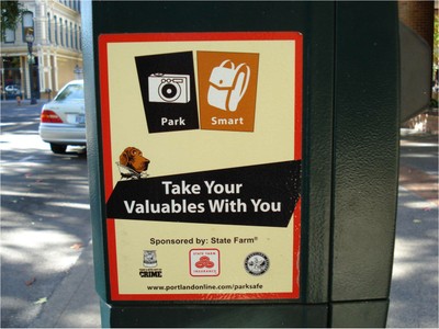 Portland Park Safe Sign on Street