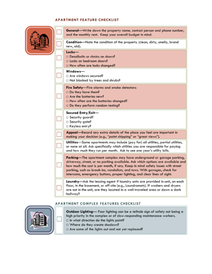 Apartment Feature Checklist