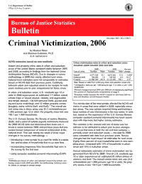 Criminal Victimization, 2006